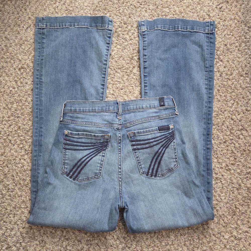 7 For All Mankind Light Blue Flare Jeans